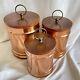 Vintage Atapco Canister Set Copper/teak Siamese Handmade Hong Kong 1970s Kitchen