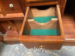 Vintage Antique Bureau Writing Desk Hifi Drinks Cabinet Drawers Vinyl Storage
