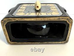 Vintage Art Deco Ceramic Working Kitchen Timer Black, Retro, Hollywood Regency