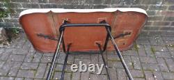 Vintage Arvin Retro Funky Drop Leaf Geometric Formica Metal Kitchen Dining Table