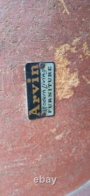Vintage Arvin Retro Funky Drop Leaf Geometric Formica Metal Kitchen Dining Table