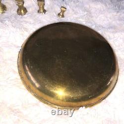 Vintage BLACK Kitchen Balance Retro Scales LIBRASCO LIBRA & 7 BRASS BELL Weights