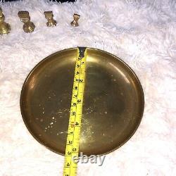 Vintage BLACK Kitchen Balance Retro Scales LIBRASCO LIBRA & 7 BRASS BELL Weights