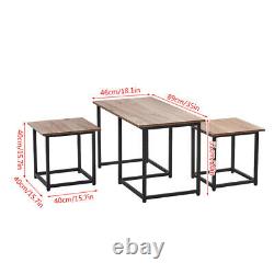Vintage Bar Table and 2/4 Stools Set Industrial Breakfast Bar Table Dining Set