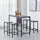 Vintage Bar Table And 4 Stools Set Breakfast Bar Table Dining Set Marble Vein