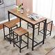 Vintage Bar Table And 4 Stools Set Industrial Breakfast Dining Set Retro Table