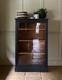 Vintage Black Painted Glazed Display China Cabinet Bathroom Cabinet