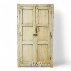 Vintage Bleached Indian Kitchen Bathroom Housekeepers Cupboard Cabinet