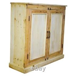 Vintage Bleached Rustic Kitchen Bathroom Cupboard Cabinet
