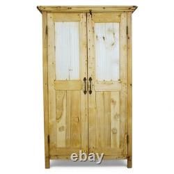 Vintage Bleached Rustic Kitchen Cupboard Cabinet