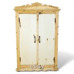 Vintage Bleached Rustic Kitchen Cupboard Cabinet