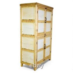 Vintage Bleached Rustic Kitchen Cupboard Cabinet