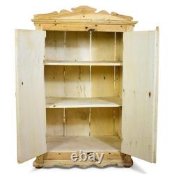 Vintage Bleached Rustic Kitchen Cupboard Cabinet