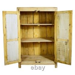 Vintage Bleached Rustic Kitchen Cupboard Cabinet