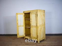 Vintage Bleached Rustic Kitchen Cupboard Cabinet