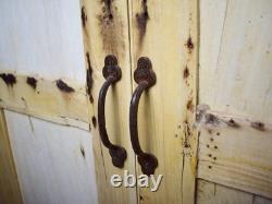 Vintage Bleached Rustic Kitchen Cupboard Cabinet