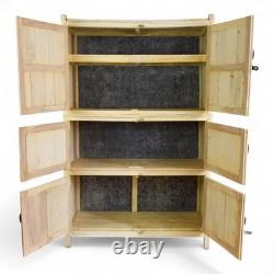 Vintage Bleached Rustic Kitchen Housekeepers Cupboard Cabinet Storage