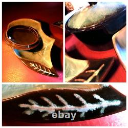 Vintage Blue Mountain Lazy Suzan Serving Dip Dish Appetizer Ceramic 1970