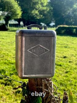 Vintage Brutalist French Moulux Chicoree Aluminium Canister Not Coffee Grinder