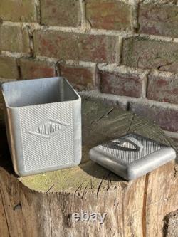 Vintage Brutalist French Moulux Chicoree Aluminium Canister Not Coffee Grinder