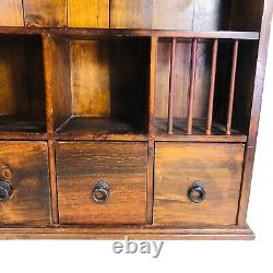 Vintage Cabinet Drawer Spice Mail Box Apothecary Wall Hanging or Standing