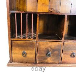 Vintage Cabinet Drawer Spice Mail Box Apothecary Wall Hanging or Standing