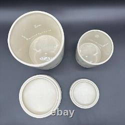 Vintage Canister Set 1980s Epoch Korea Ceramic Strawberry Cottage Kitchen Decor