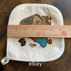 Vintage Cannon Mushroom Potholders Set of 4 Made in USA Retro Kitchen Decor