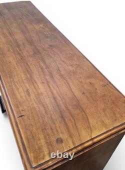 Vintage Carved Walnut Sideboard Filing Cabinet Hall Cupboard Locking Cabinet