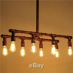 Vintage Chandelier Water Pipe Large Pendant Lighting Kitchen LED Ceiling Lights