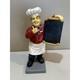 Vintage Chef Baker Figurine Chalkboard Retro Kitchen Restaurant Decor 1980s 13