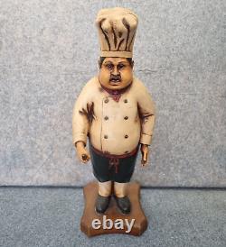 Vintage Chef Display Statue Cook Kitchen Restaurant Butchers Shop Retro 30 Tall