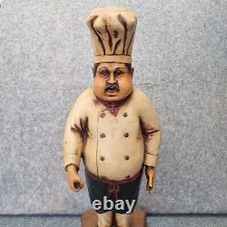 Vintage Chef Display Statue Cook Kitchen Restaurant Butchers Shop Retro 30 Tall