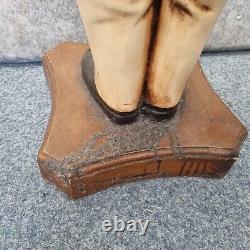 Vintage Chef Display Statue Cook Kitchen Restaurant Butchers Shop Retro 30 Tall