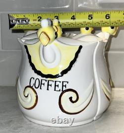 Vintage Chick Hen Duck 3 section Divided Canister Set Kitchen Collectible RARE