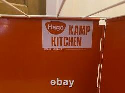 Vintage Classic retro Hago Beanstalk Kamp Camping Kitchen orange w extra shelf