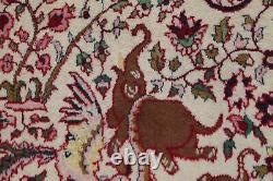 Vintage Collectible Animal Pictorial Agra Oriental Area Rug Hand-made Wool 4'x8