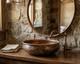 Vintage Copper Kitchen Sink Retro Undermount Farmhouse Sink, Antique Patina