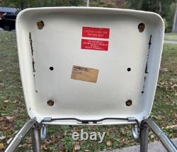 Vintage Cosco Kitchen Metal Step Stool Chair Flip Up Seat Retro MCM Upholstered