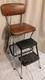 Vintage Cosco Step Stool Kitchen Stool Chrome Brown Mid Century Retro Sturdy