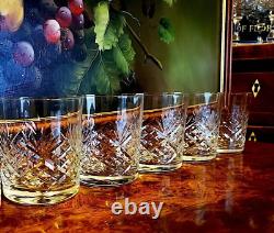 Vintage Crystal Whiskey Glasses Tumblers 5 pieces