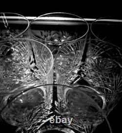 Vintage Crystal Whiskey Glasses Tumblers 5 pieces