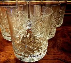 Vintage Crystal Whiskey Glasses Tumblers 5 pieces