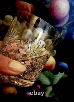 Vintage Crystal Whiskey Glasses Tumblers 5 pieces