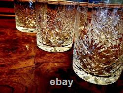 Vintage Crystal Whiskey Glasses Tumblers 5 pieces