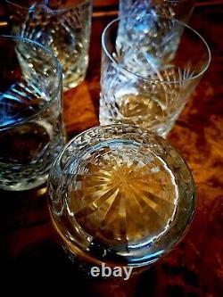 Vintage Crystal Whiskey Glasses Tumblers 5 pieces