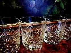Vintage Crystal Whiskey Glasses Tumblers 5 pieces