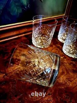 Vintage Crystal Whiskey Glasses Tumblers 5 pieces