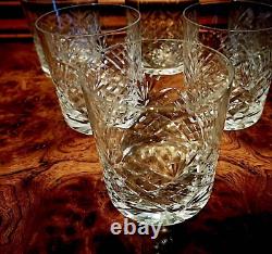 Vintage Crystal Whiskey Glasses Tumblers 5 pieces