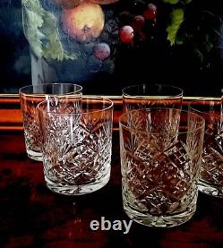 Vintage Crystal Whiskey Glasses Tumblers 5 pieces